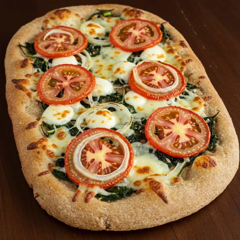 Foto deliciosa de Pizza Integral de Escarola pronta para servir - Pizzas & Salgados