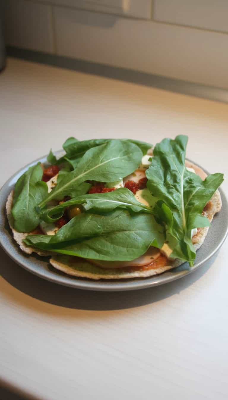 Foto deliciosa de Pizza Light com Tomate Seco e Rúcula pronta para servir - Pizzas & Salgados