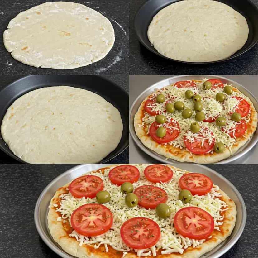 Foto deliciosa de Pizza na Panela de Pressão pronta para servir - Outras Receitas