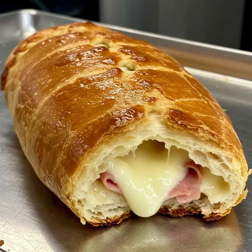 Foto deliciosa de Pizza ou pão enrolado pronta para servir - Lanches de Padaria