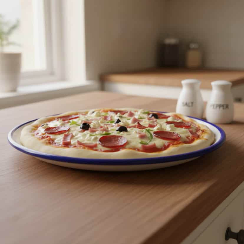 Foto deliciosa de Pizza Portuguesa com Catupiry pronta para servir - Pizzas & Salgados