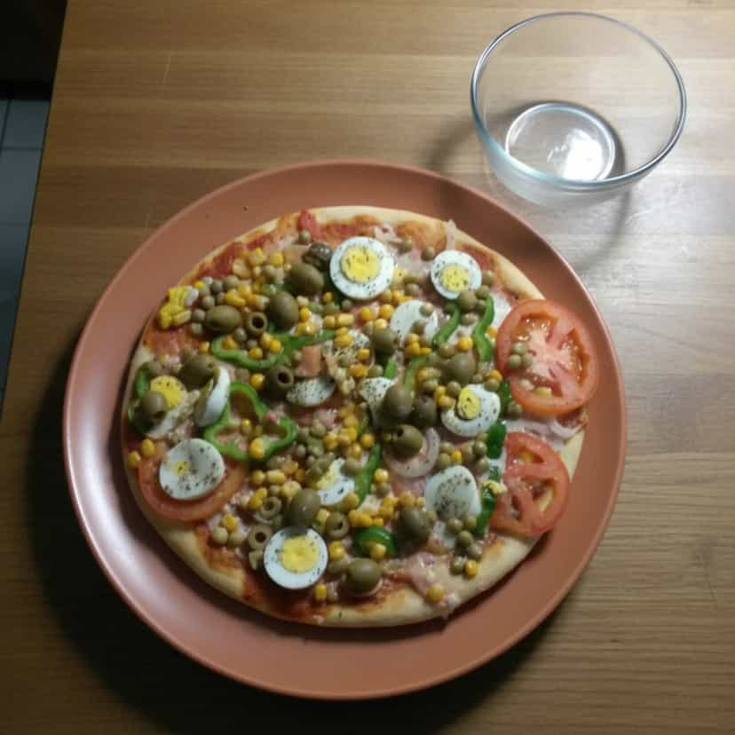 Foto deliciosa de Pizza Portuguesa no Liquidificador pronta para servir - Outras Receitas