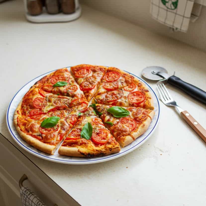 Foto deliciosa de Pizza Rápida de Microondas pronta para servir - No Micro-ondas