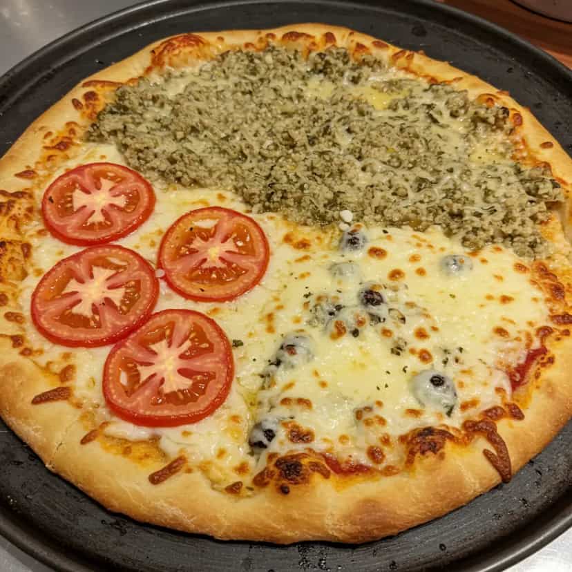Foto deliciosa de Pizza Tabatinga pronta para servir - Pizzas & Salgados