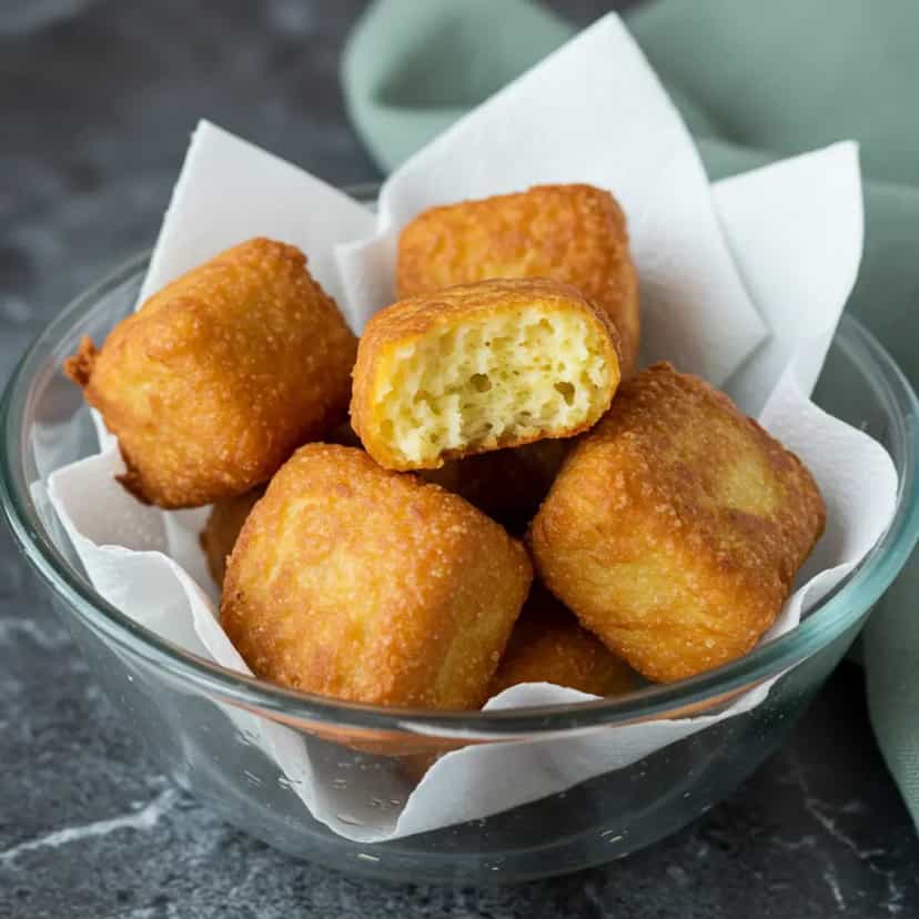 Foto deliciosa de Polenta Frita com Arroz pronta para servir - Salgadinhos