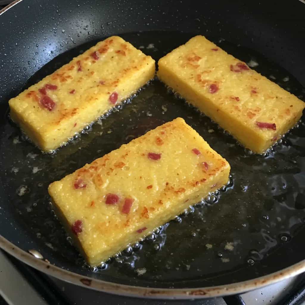 Polenta Frita com Calabresa