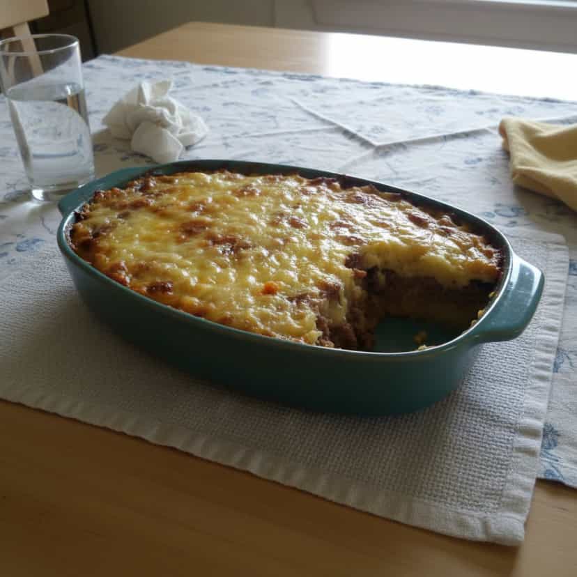 Foto deliciosa de Polenta Recheada com Carne Moída pronta para servir - Carnes & Frango