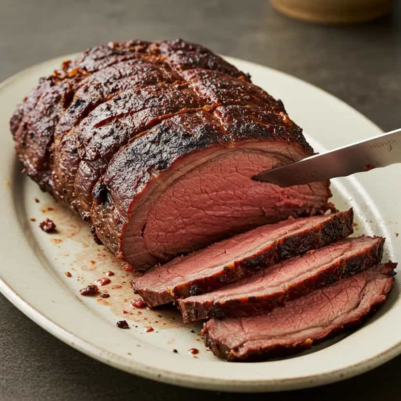 Foto deliciosa de Ponta de Agulha Recheada ao Sal Grosso pronta para servir - Carnes & Frango