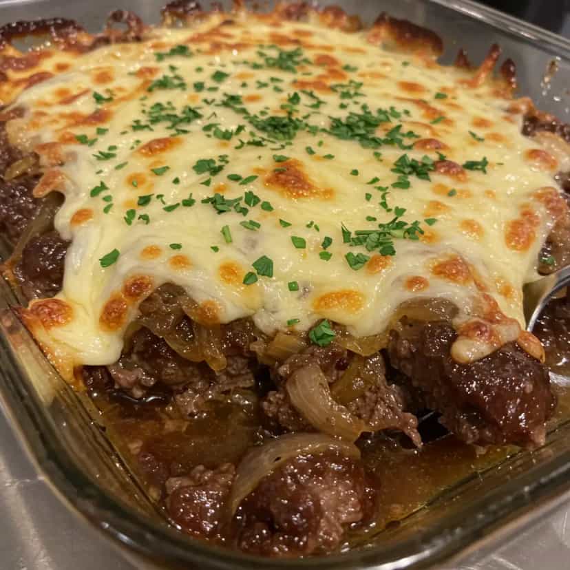 Foto deliciosa de Ponta de Peito ao Forno com Cebolas pronta para servir - Carnes & Frango