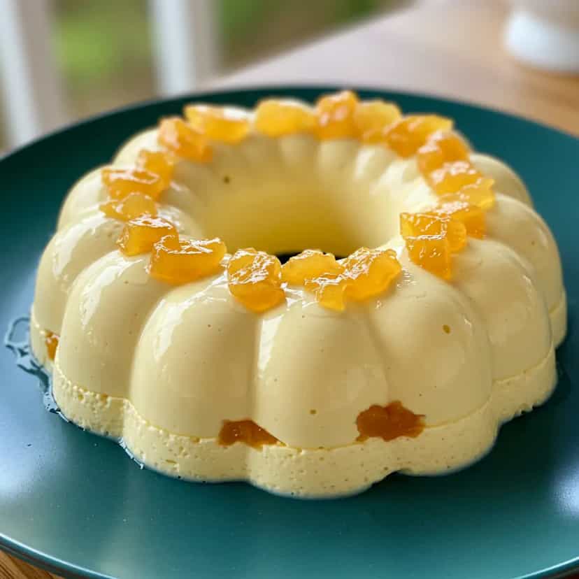 Foto deliciosa de Pudim Cremoso de Abacaxi pronta para servir - Pudins & Cremes