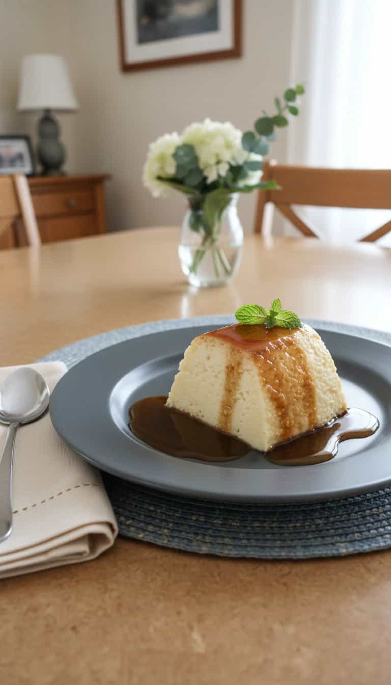 Foto deliciosa de Pudim Cremoso de Arroz pronta para servir - Pudins & Cremes