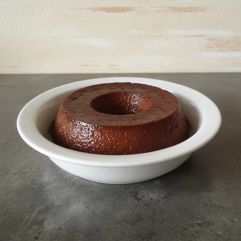 Foto deliciosa de Pudim Cremoso de Chocolate pronta para servir - Pudins & Cremes