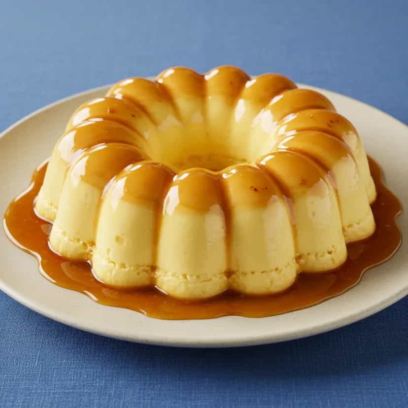 Foto deliciosa de Pudim Cremoso de Leite Condensado pronta para servir - Pudins & Cremes