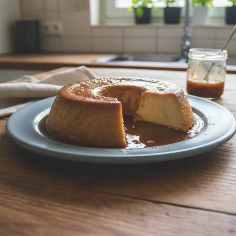 Foto deliciosa de Pudim Cremoso de Leite em Pó pronta para servir - Pudins & Cremes