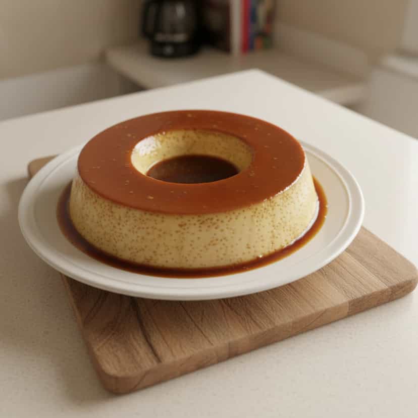 Foto deliciosa de Pudim Cremoso de Leite em Pó pronta para servir - Pudins & Cremes
