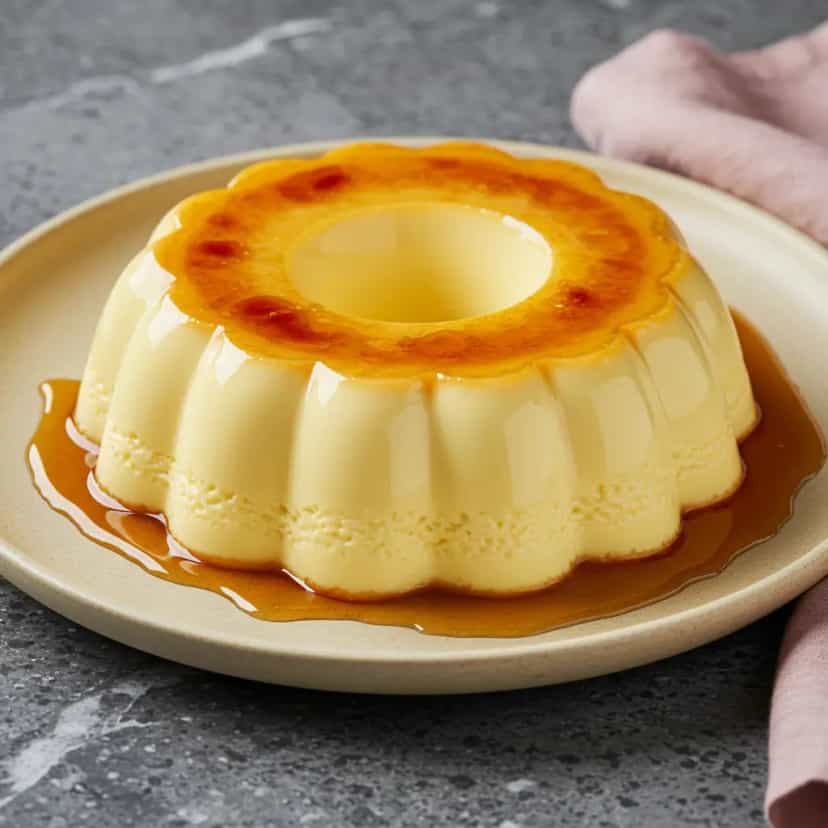 Foto deliciosa de Pudim Cremoso de Tapioca e Coco pronta para servir - Pudins & Cremes