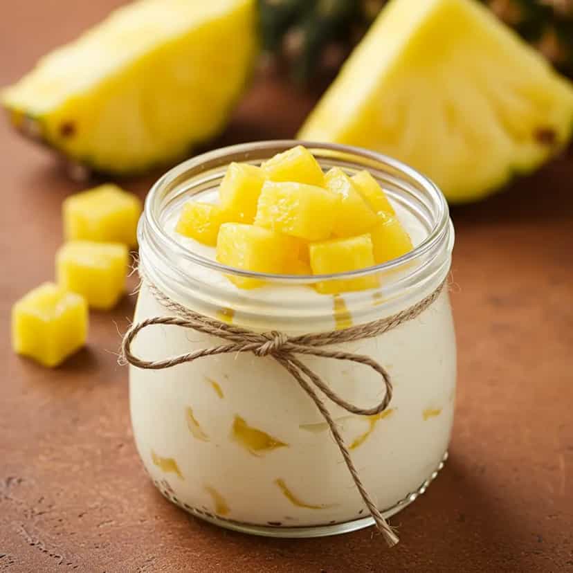 Foto deliciosa de Pudim de Abacaxi Cremoso pronta para servir - Pudins & Cremes