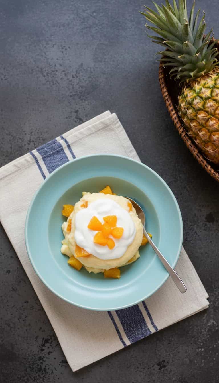 Foto deliciosa de Pudim de Abacaxi Cremoso pronta para servir - Pudins & Cremes