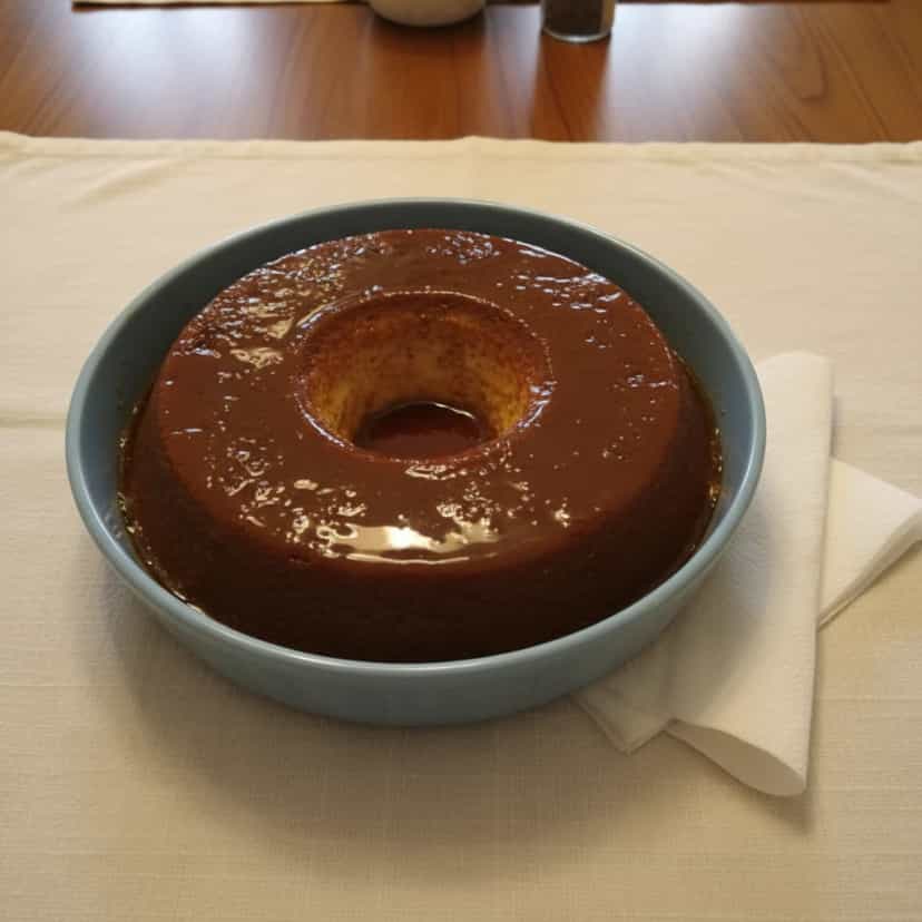 Foto deliciosa de Pudim de Chocolate Cremoso pronta para servir - Pudins & Cremes
