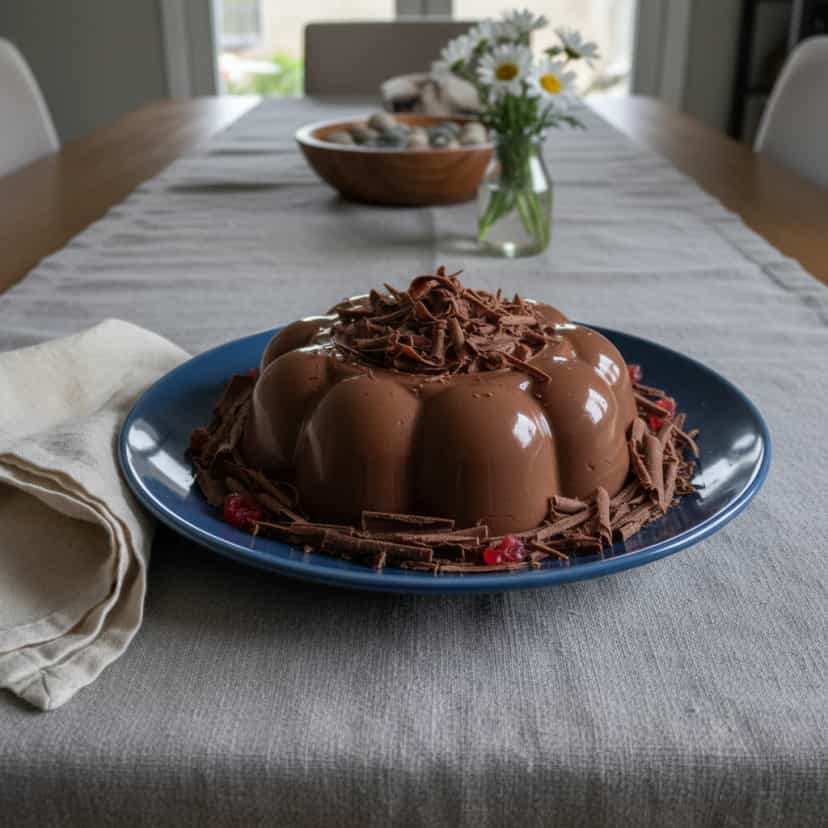 Foto deliciosa de Pudim de Chocolate Irresistível pronta para servir - Pudins & Cremes