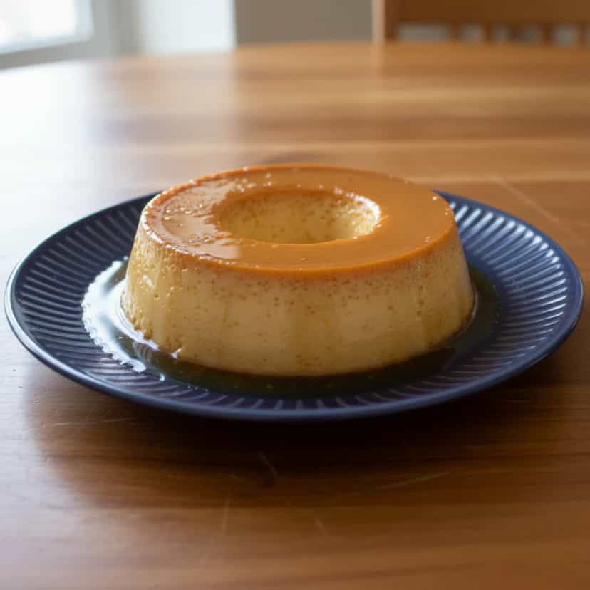 Foto deliciosa de Pudim de Claras com Baunilha pronta para servir - Pudins & Cremes
