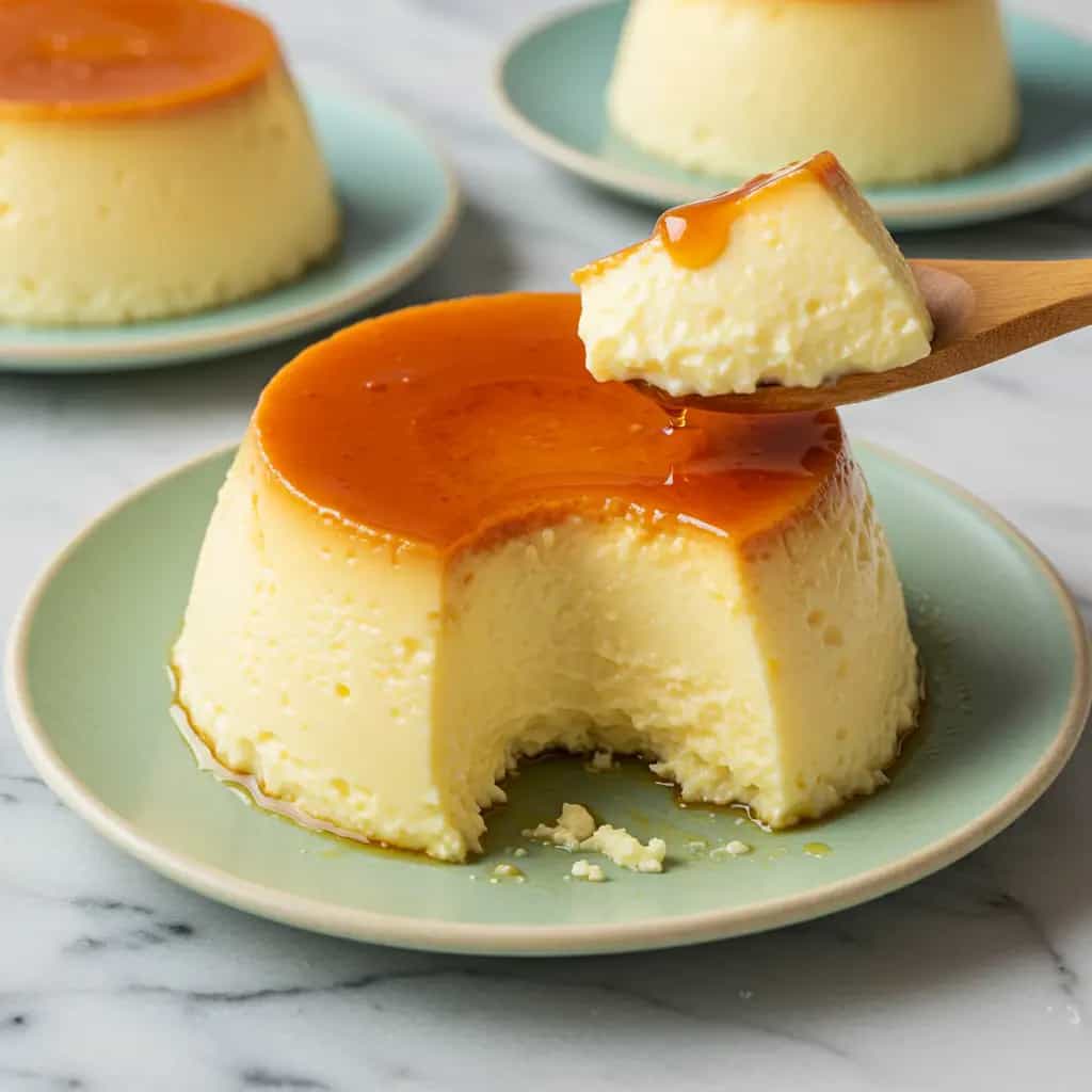 Pudim de Coco e Queijo Meia-Cura