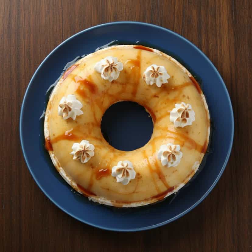 Foto deliciosa de Pudim de Leite Condensado com Merengue pronta para servir - Pudins & Cremes
