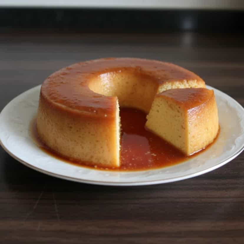 Foto deliciosa de Pudim de Leite Condensado Cremoso pronta para servir - Pudins & Cremes
