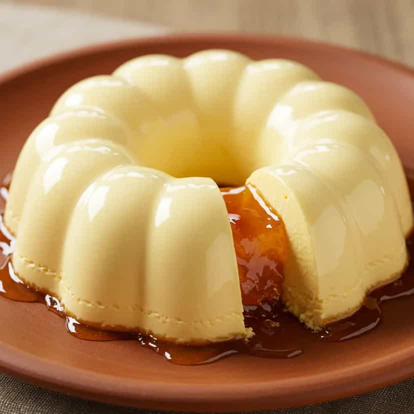 Foto deliciosa de Pudim de Pão Caseiro pronta para servir - Pudins & Cremes