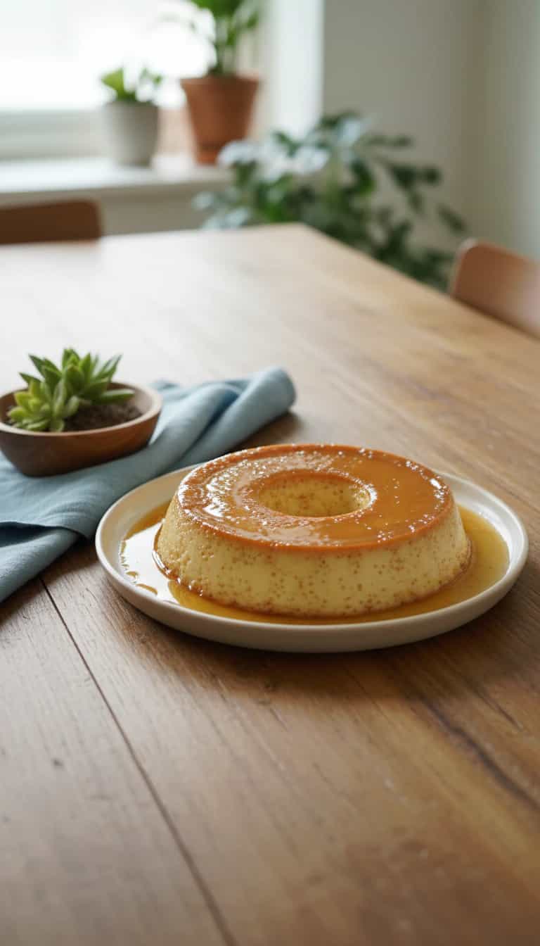 Foto deliciosa de Pudim de Pão com Leite Condensado pronta para servir - Pudins & Cremes