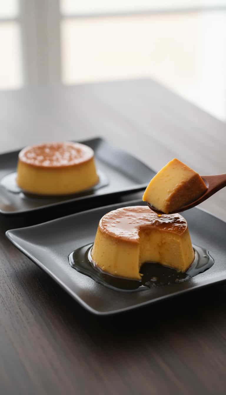 Foto deliciosa de Pudim de Queijo Cremoso pronta para servir - Pudins & Cremes