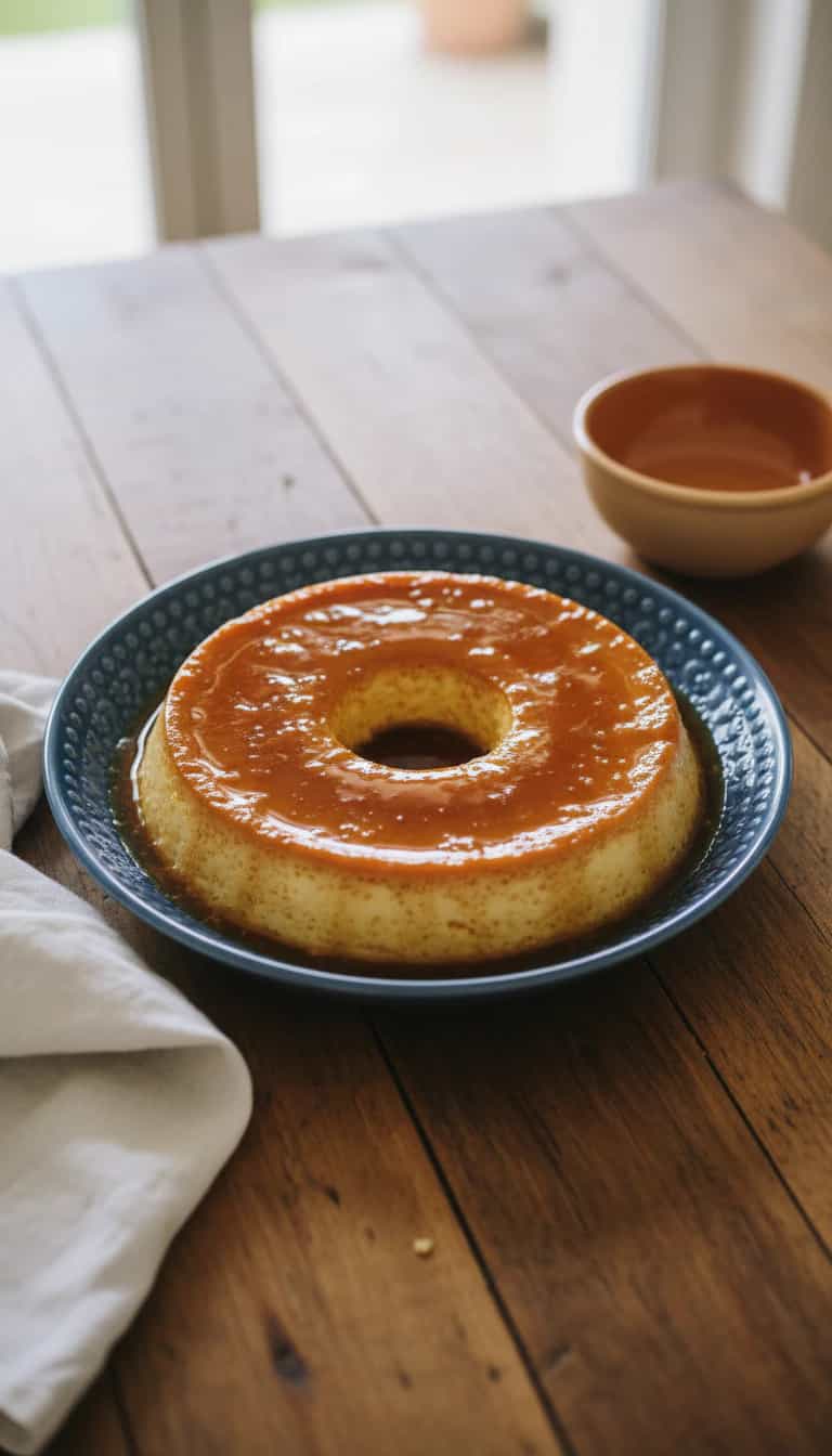 Foto deliciosa de Pudim de Queijo e Leite Condensado pronta para servir - Pudins & Cremes