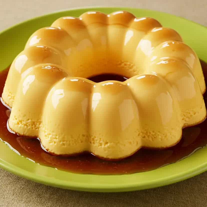 Foto deliciosa de Pudim de Queijo Minas cremoso pronta para servir - Pudins & Cremes