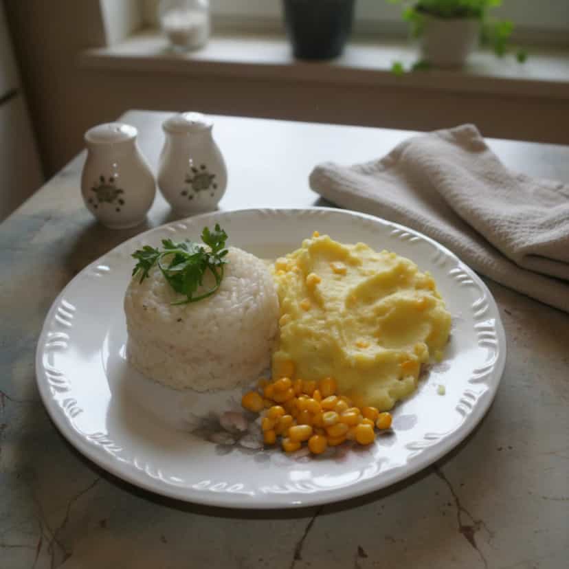 Foto deliciosa de Purê de Batata Cremoso com Milho pronta para servir - Almoço & Jantar