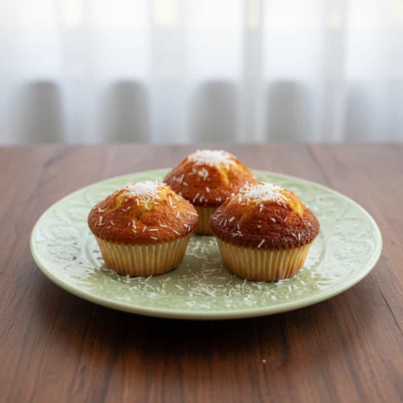 Foto deliciosa de Queijadinhas de Coco Cremosas pronta para servir - Pudins & Cremes