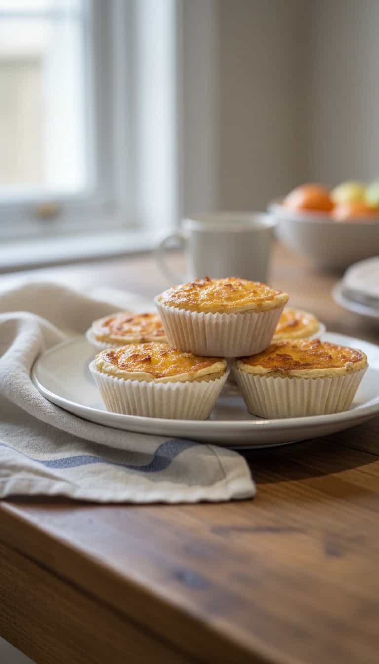 Foto deliciosa de Queijadinhas de Coco e Meia-Cura pronta para servir - Snacks Assados