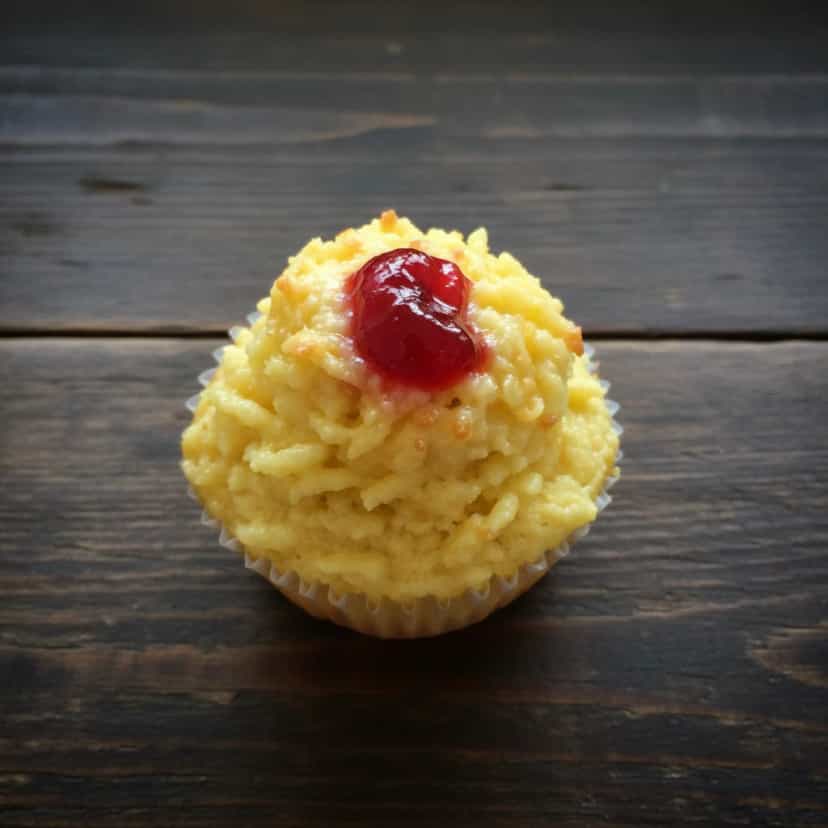 Foto deliciosa de Queijadinhas de Coco e Parmesão pronta para servir - Snacks Assados