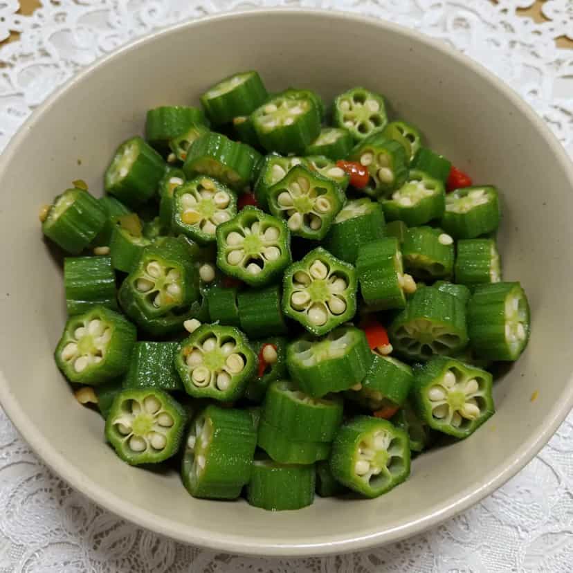 Foto deliciosa de Quiabo gostoso - sem baba pronta para servir - Outras Receitas