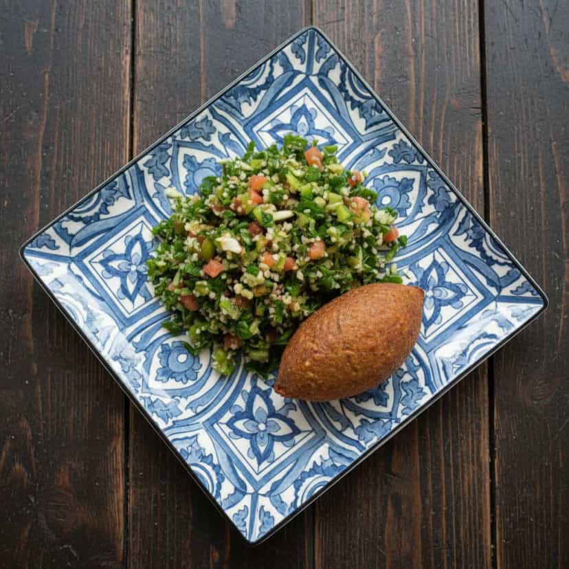 Foto deliciosa de Quibe Árabe Tradicional pronta para servir - Carnes & Frango