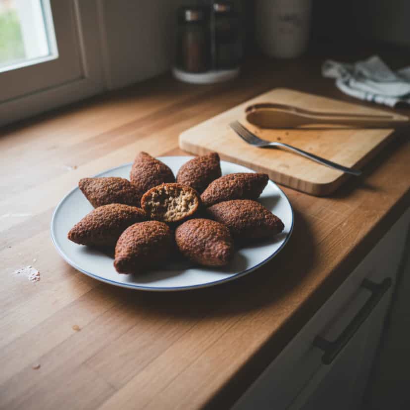 Foto deliciosa de Quibe Tradicional de Carne pronta para servir - Carnes & Frango