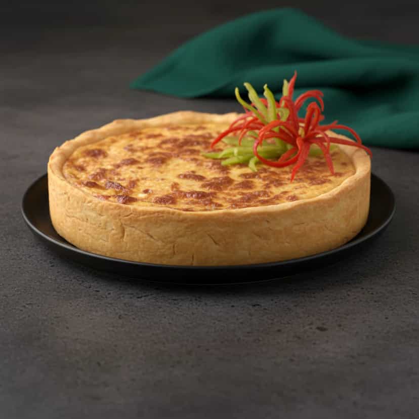 Foto deliciosa de Quiche Cremosa de Abobrinha pronta para servir - Tortas Salgadas