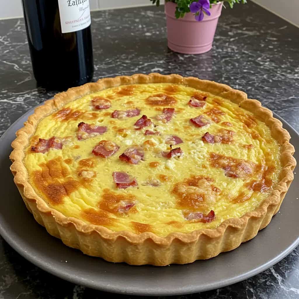 Quiche Cremosa de Queijos e Bacon