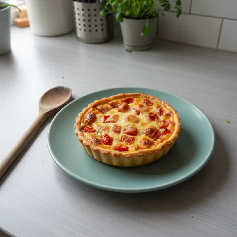 Foto deliciosa de Quiche de Abóbora Japonesa pronta para servir - Tortas Salgadas