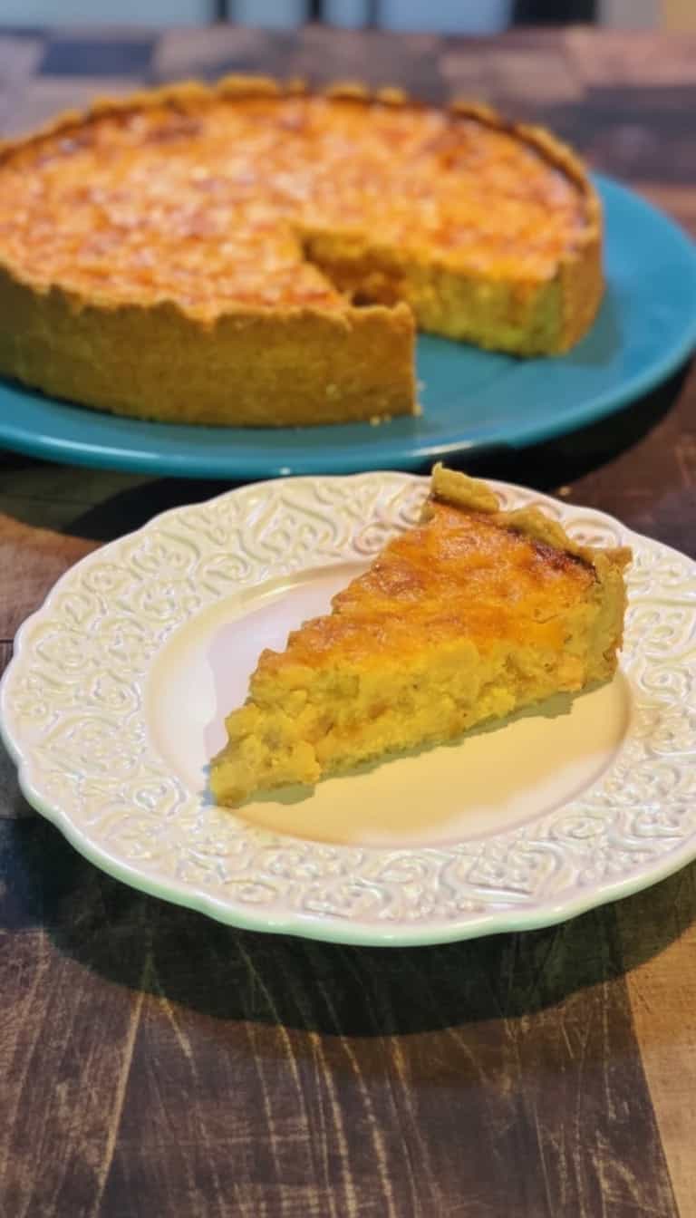Foto deliciosa de Quiche de Camarão com Palmito pronta para servir - Peixes & Frutos do Mar