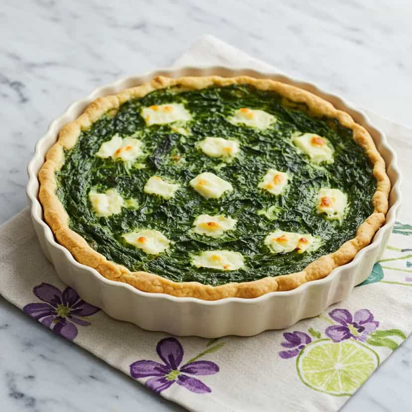 Foto deliciosa de Quiche de Grão-de-Bico Sem Farinha pronta para servir - Tortas Salgadas