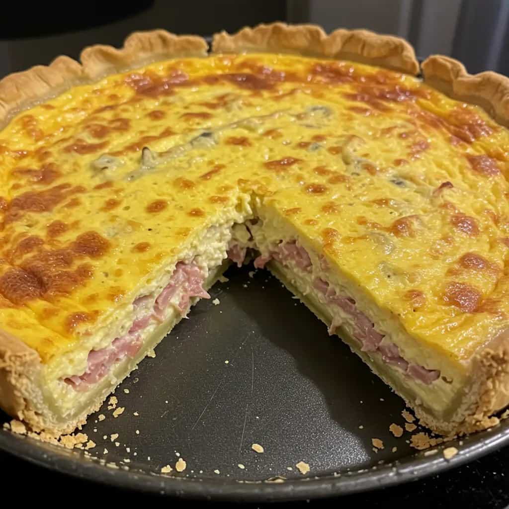 Quiche de Presunto e Champignon