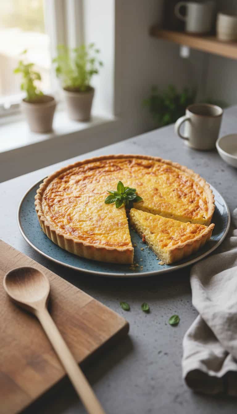 Foto deliciosa de Quiche de Presunto e Queijo pronta para servir - Tortas Salgadas