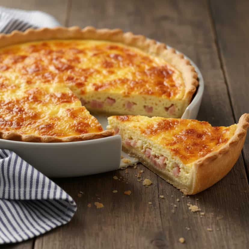 Foto deliciosa de Quiche de Queijo e Peru pronta para servir - Tortas Salgadas