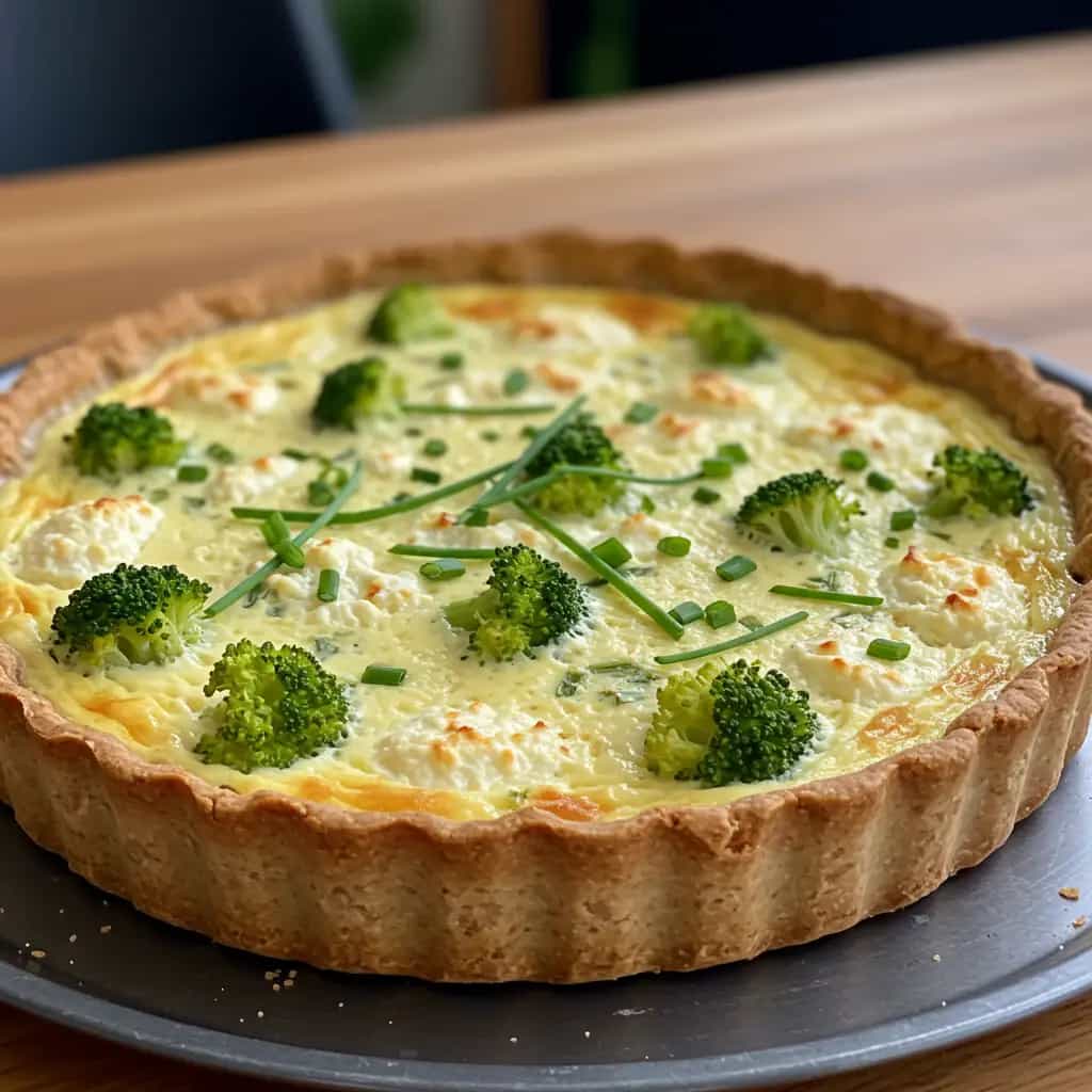 Quiche Integral de Ricota e Brócolis