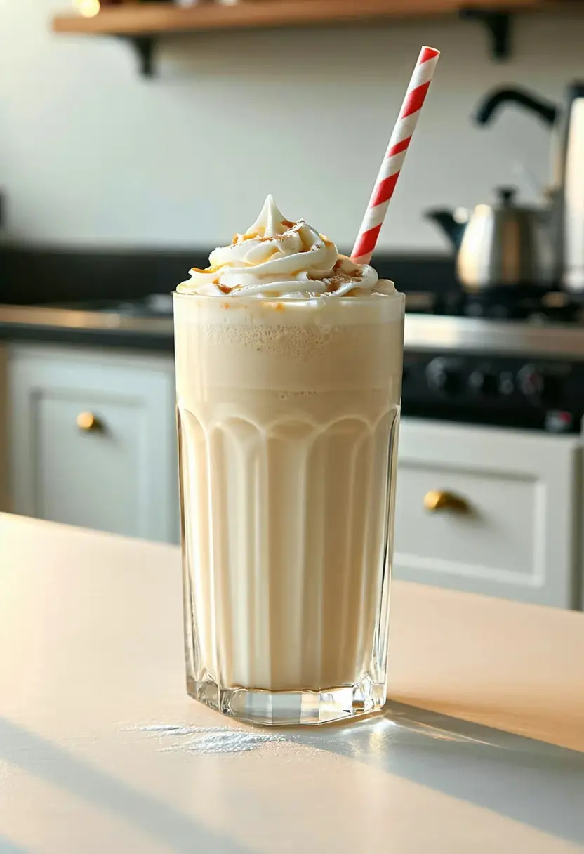 Foto deliciosa de Milkshake Rápido de Baunilha pronta para servir - Milkshakes